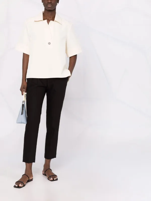 Brunello Cucinelli クロップド ストレートパンツ | ブラック