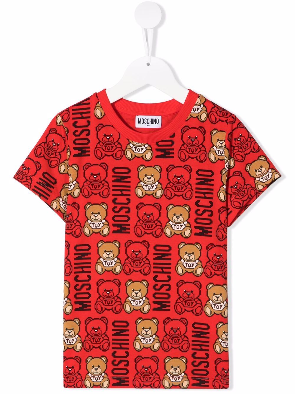 фото Moschino kids футболка teddy bear с логотипом