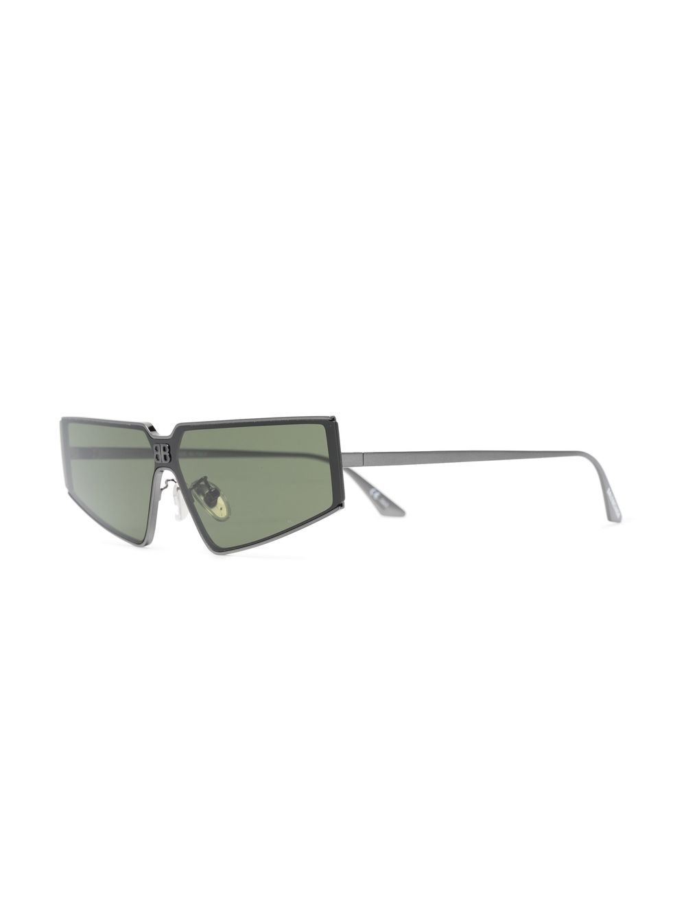 Shop Balenciaga Square Tinted Sunglasses In Black