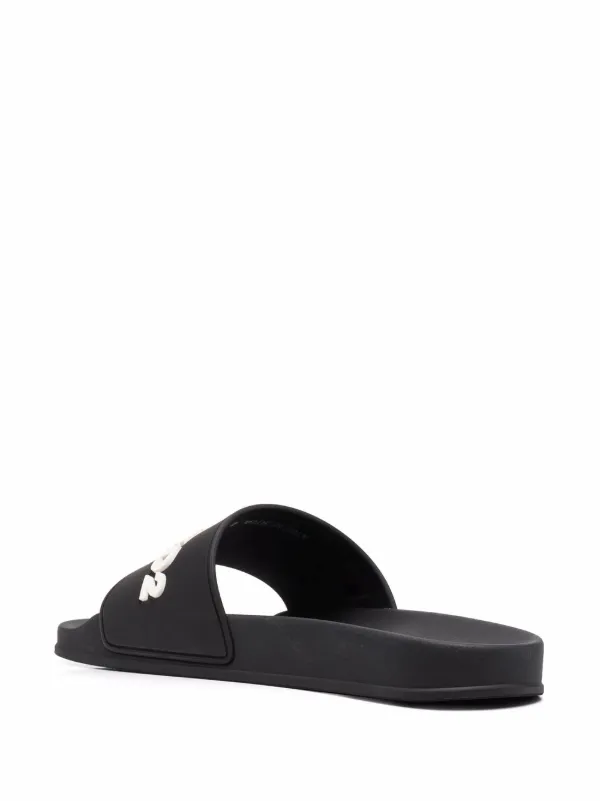 DSQUARED2 Embossed Logo Detail Slides | Black | FARFETCH