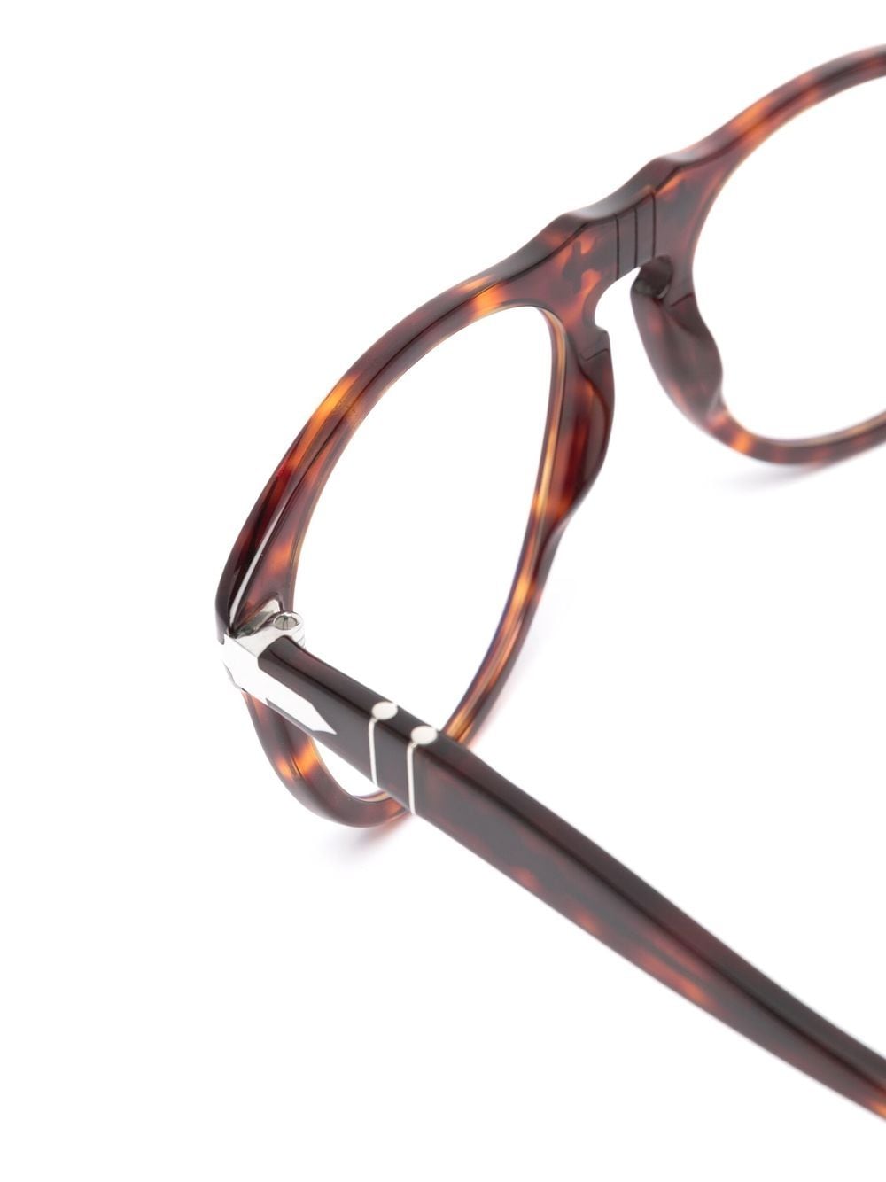 Shop Persol Tortoiseshell Aviator-frame Glasses In Braun