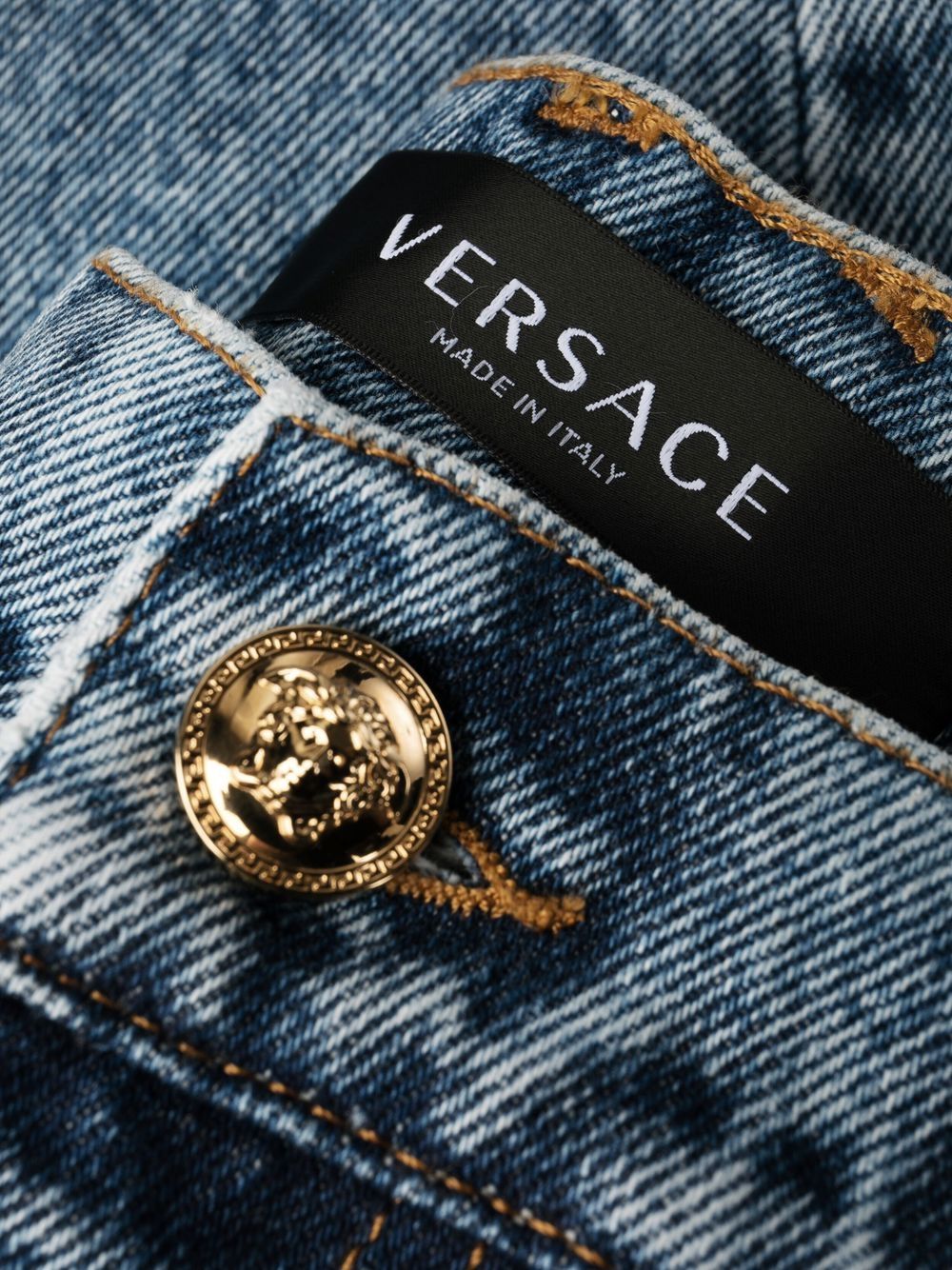 Versace Twisted Seam Denim Jeans - Farfetch