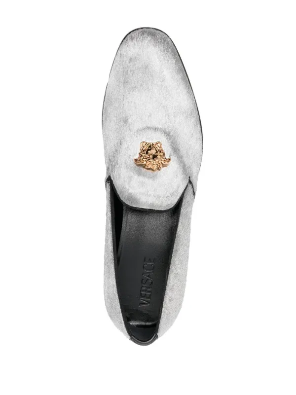 Versace Medusa-head Slippers Grey FARFETCH ID