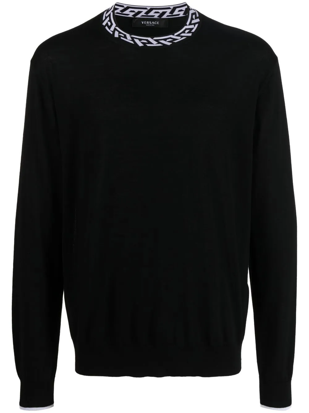 

Versace Greca wool jumper - Black