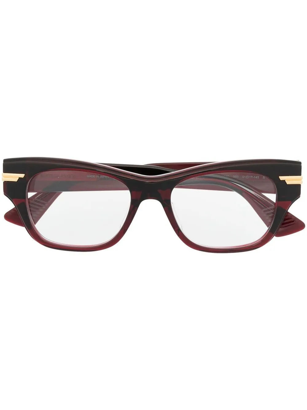 

Bottega Veneta Eyewear square-frame glasses - Red