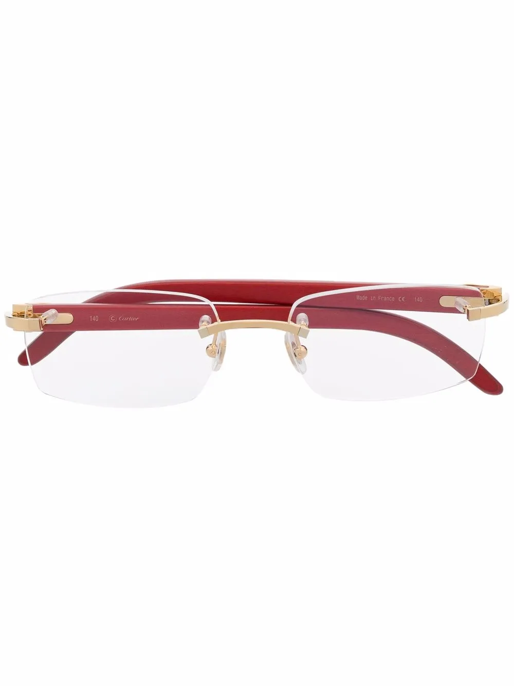 

Cartier Eyewear rimless square-frame glasses - Red