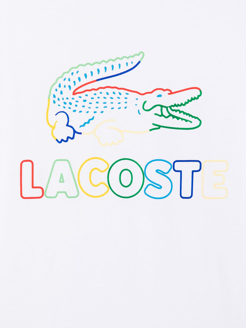 фото Lacoste kids teen rainbow logo-print t-shirt