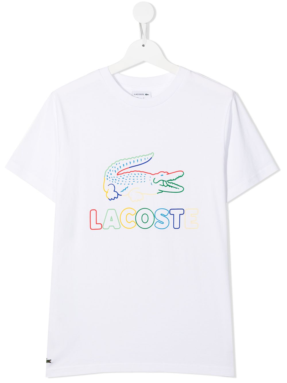 фото Lacoste kids teen rainbow logo-print t-shirt