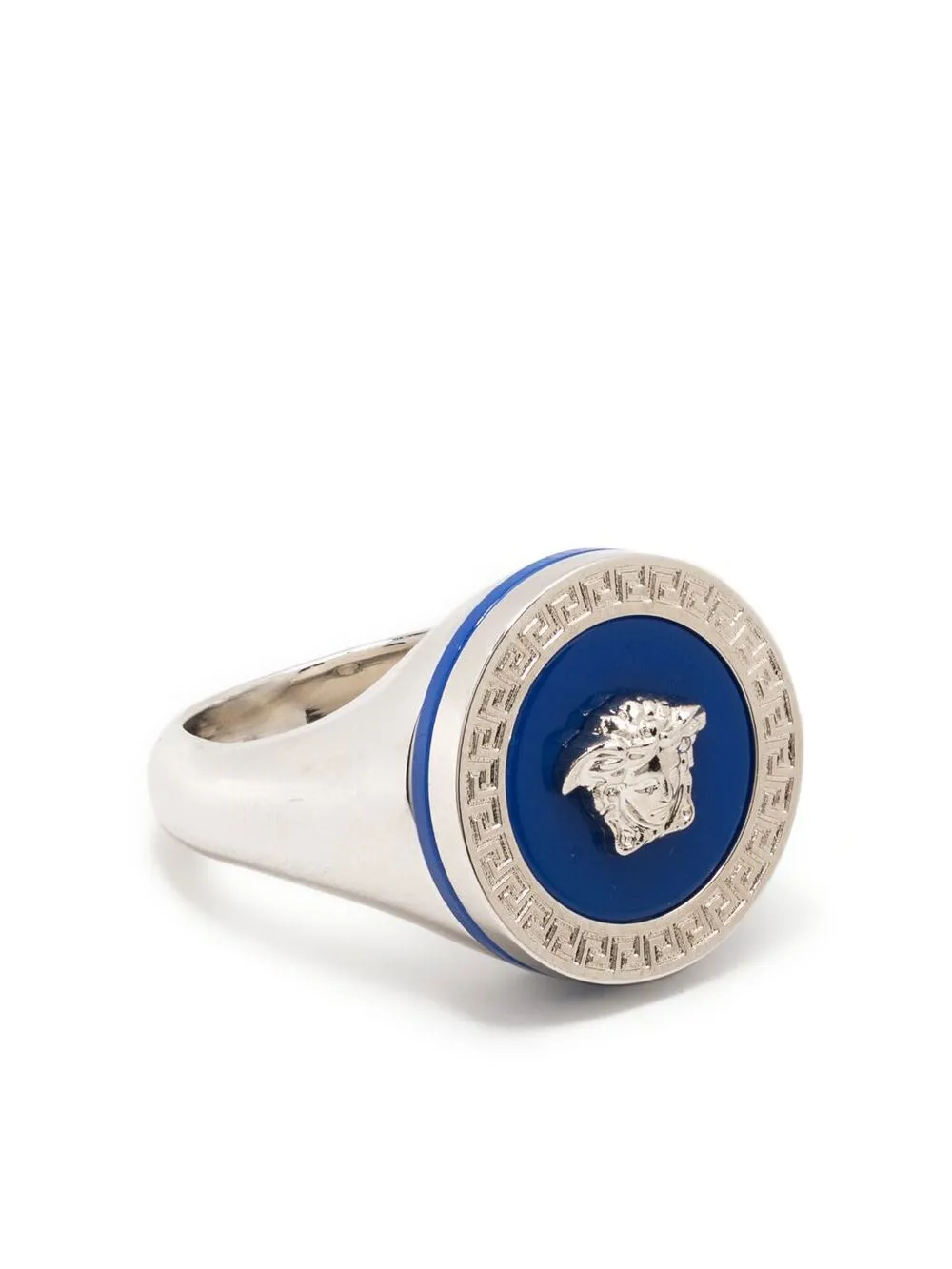 

Versace anillo con placa Medusa - Plateado