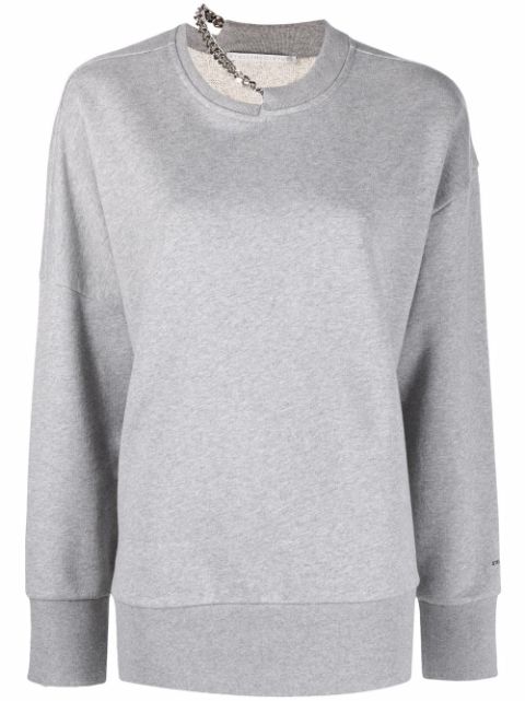 Stella McCartney Falabella chain-embellished sweatshirt