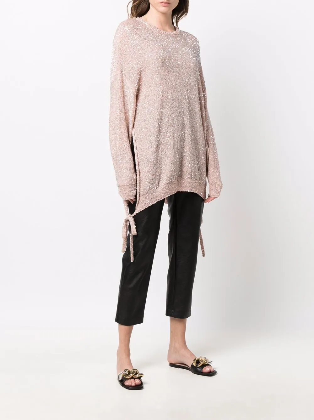  Stella Mccartney Pullover Mit Pailletten   Rosa 