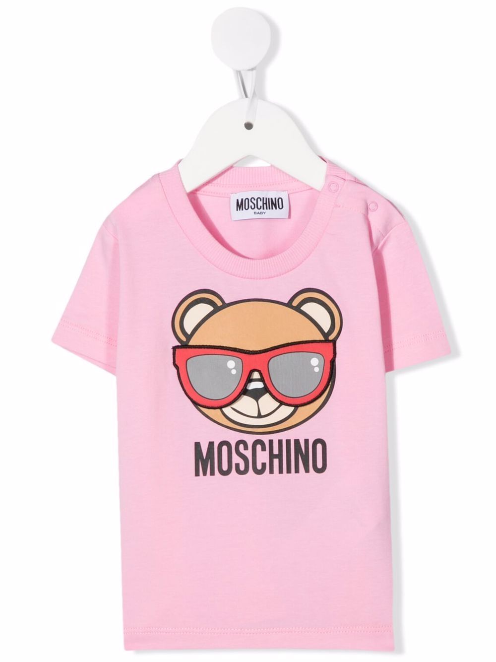 

Moschino Kids playera con motivo Teddy Bear - Rosado