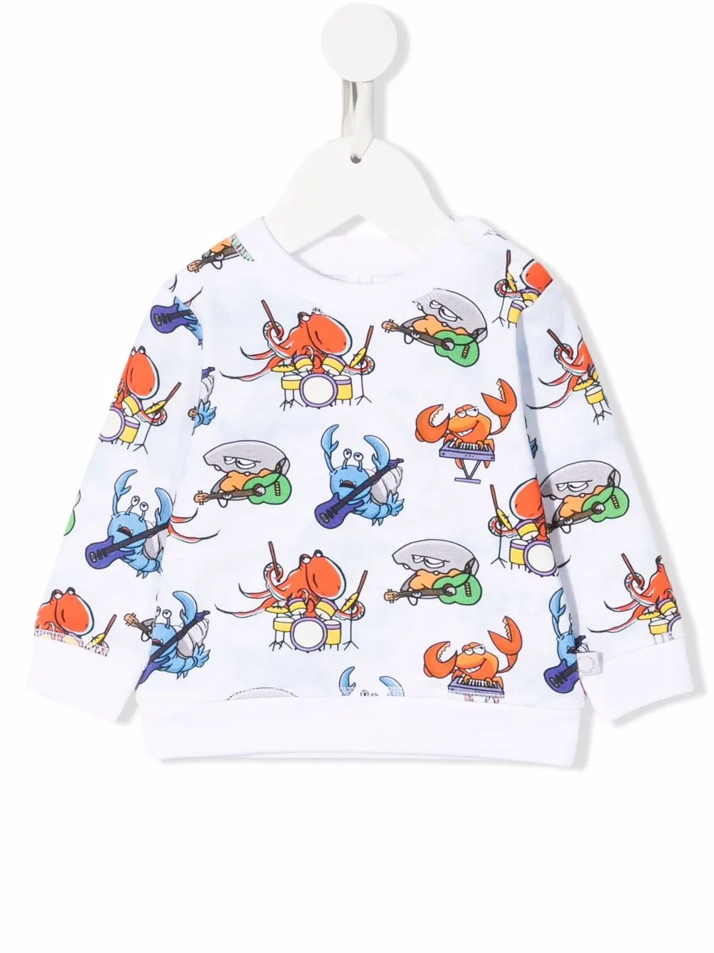 

Stella McCartney Kids sudadera con cuello redondo - Blanco