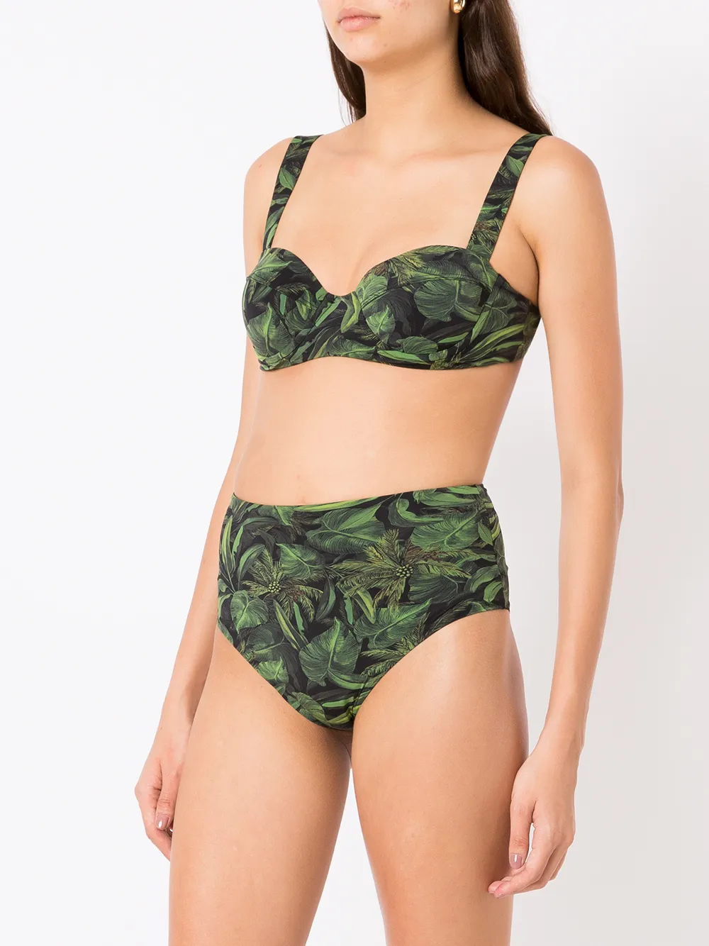  Isolda Coqueiral Foliage-print Bikini Set - Green 