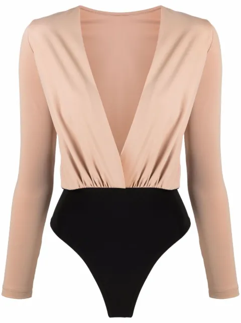 Alchemy x Lia Aram plunge V-neck bodysuit