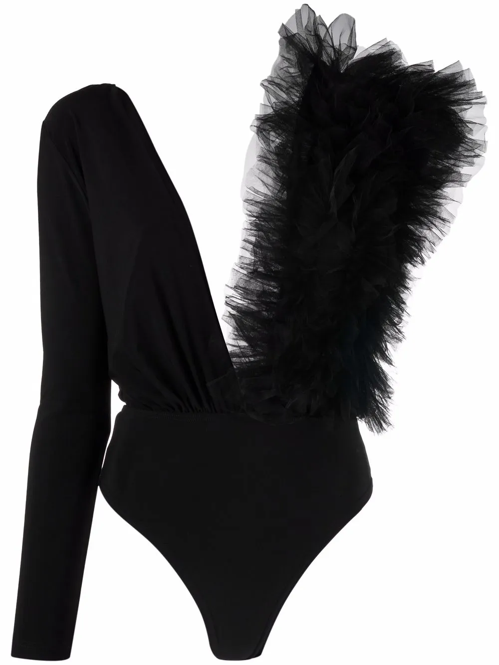 

Alchemy x Lia Aram ruffle-detail bodysuit - Black