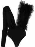 Alchemy x Lia Aram ruffle-detail bodysuit - Black