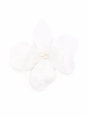 White sales flower brooch