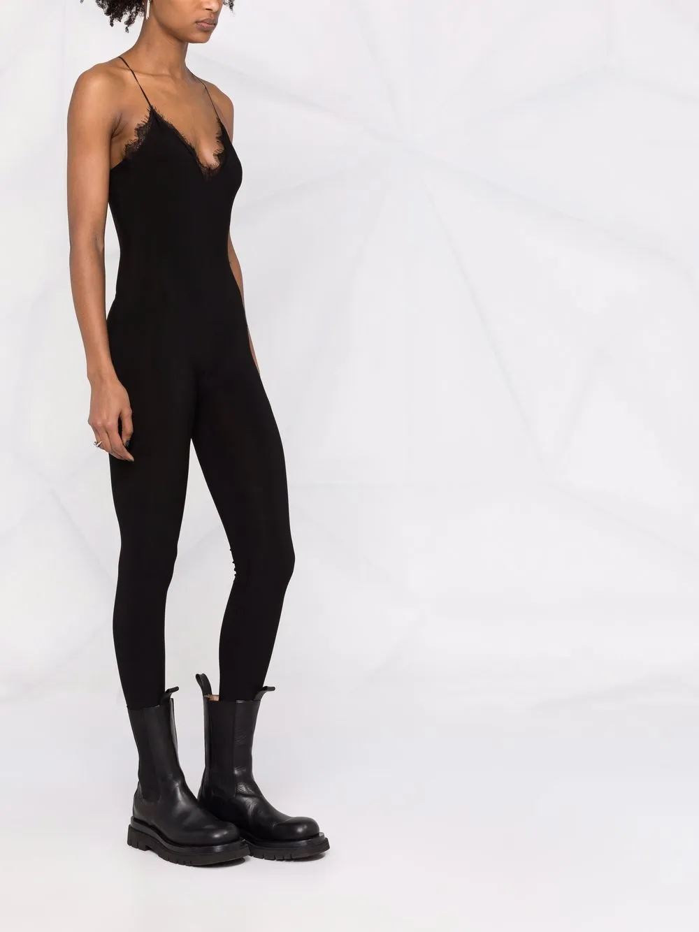 X Lia Aram Lace-Trim Bodysuit