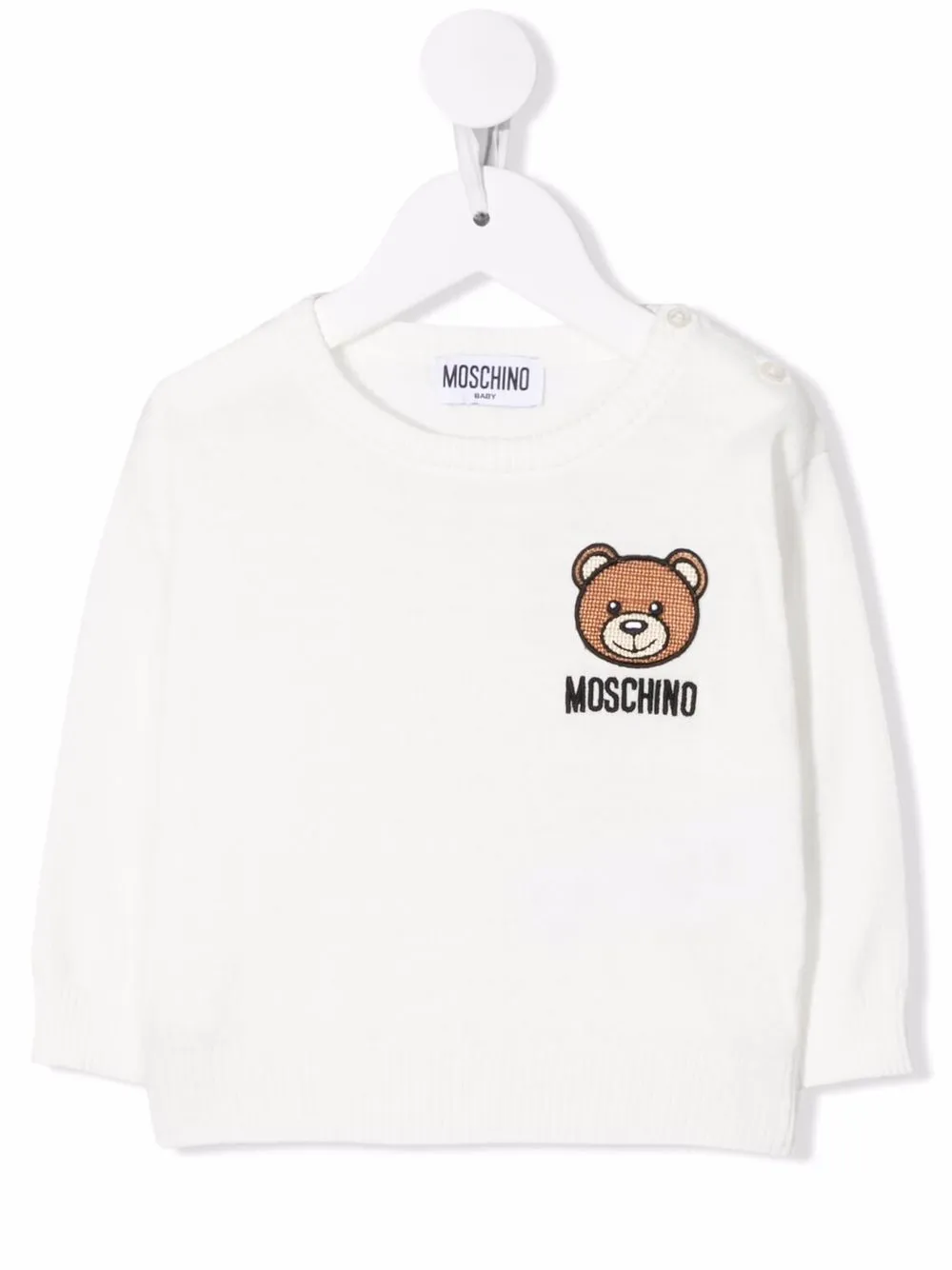 

Moschino Kids sudadera con motivo Teddy Bear - Blanco