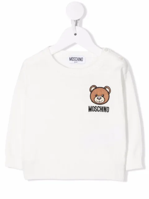 Moschino Kids سويت شيرت مطرز بتيدي
