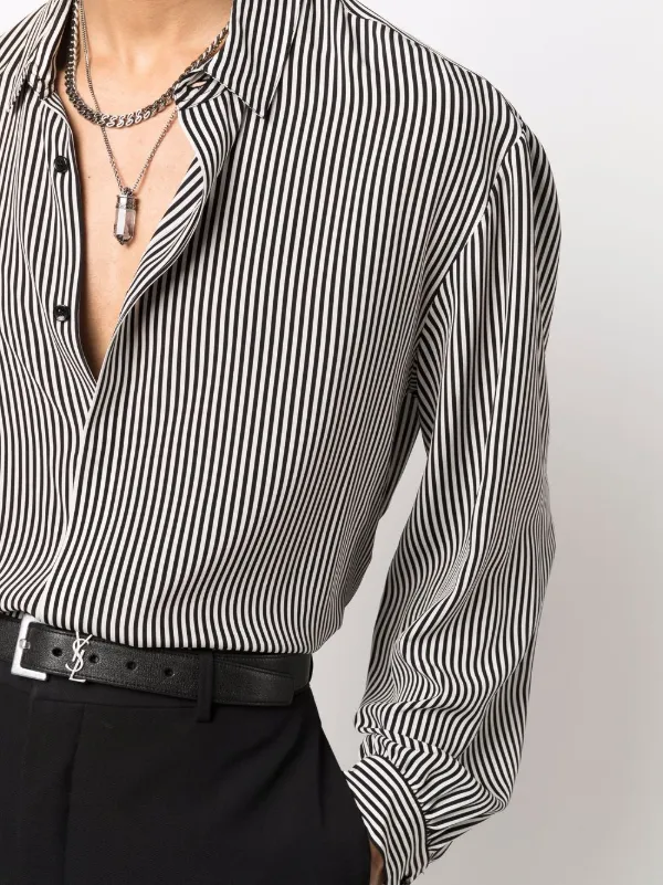 Saint Laurent Striped Silk Shirt - Farfetch