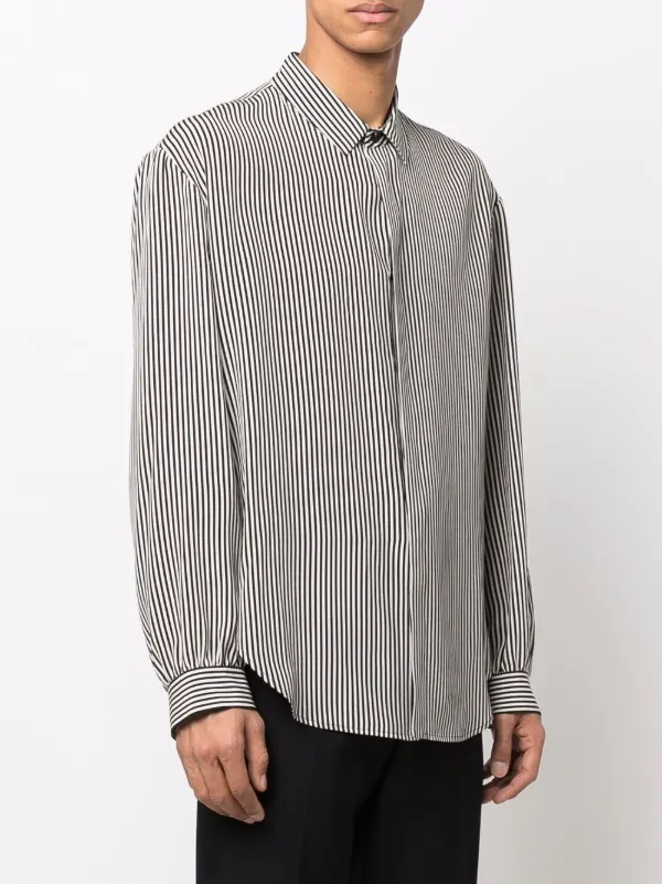 Saint Laurent Striped Silk Shirt - Farfetch