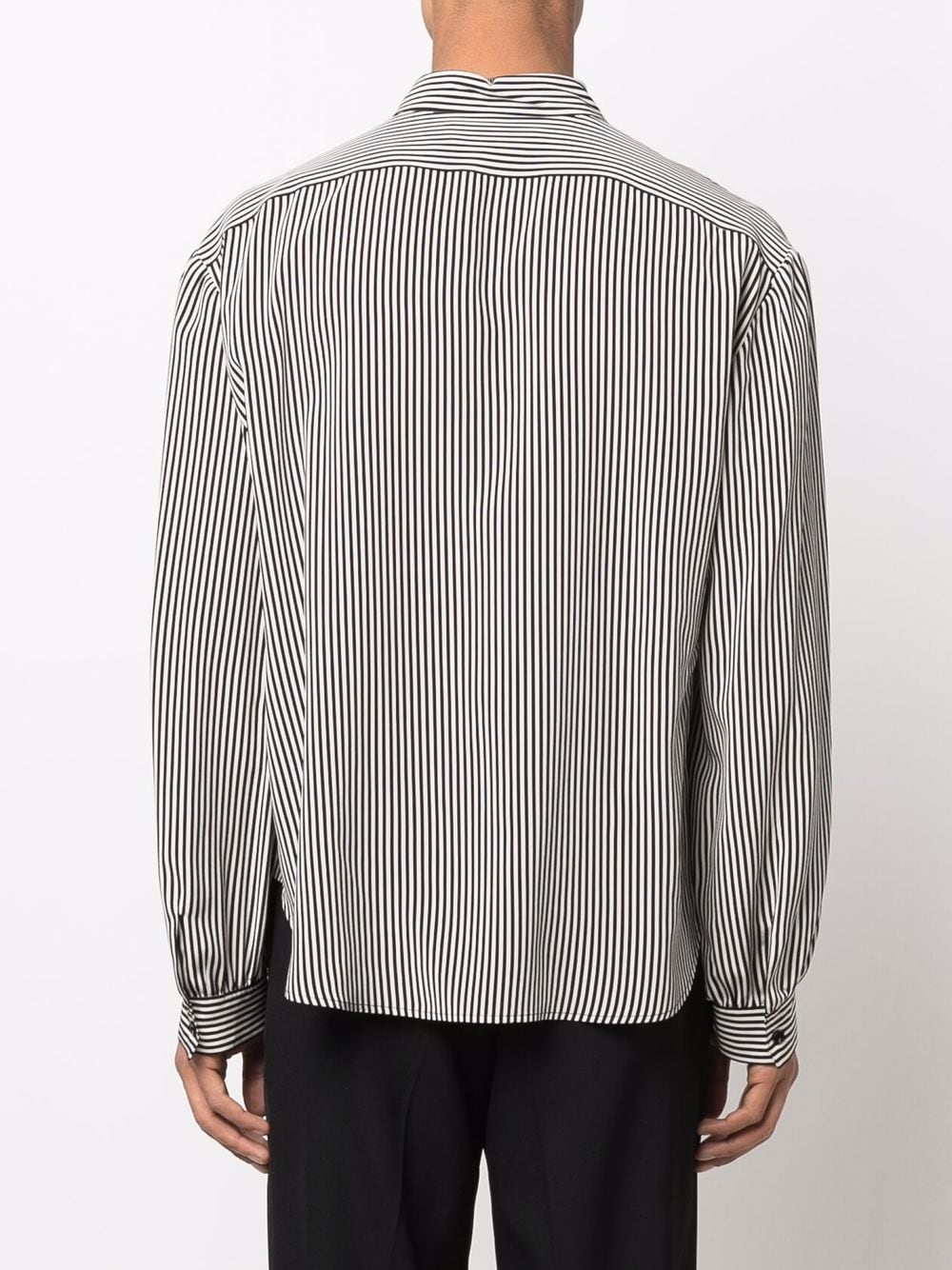 striped silk shirt