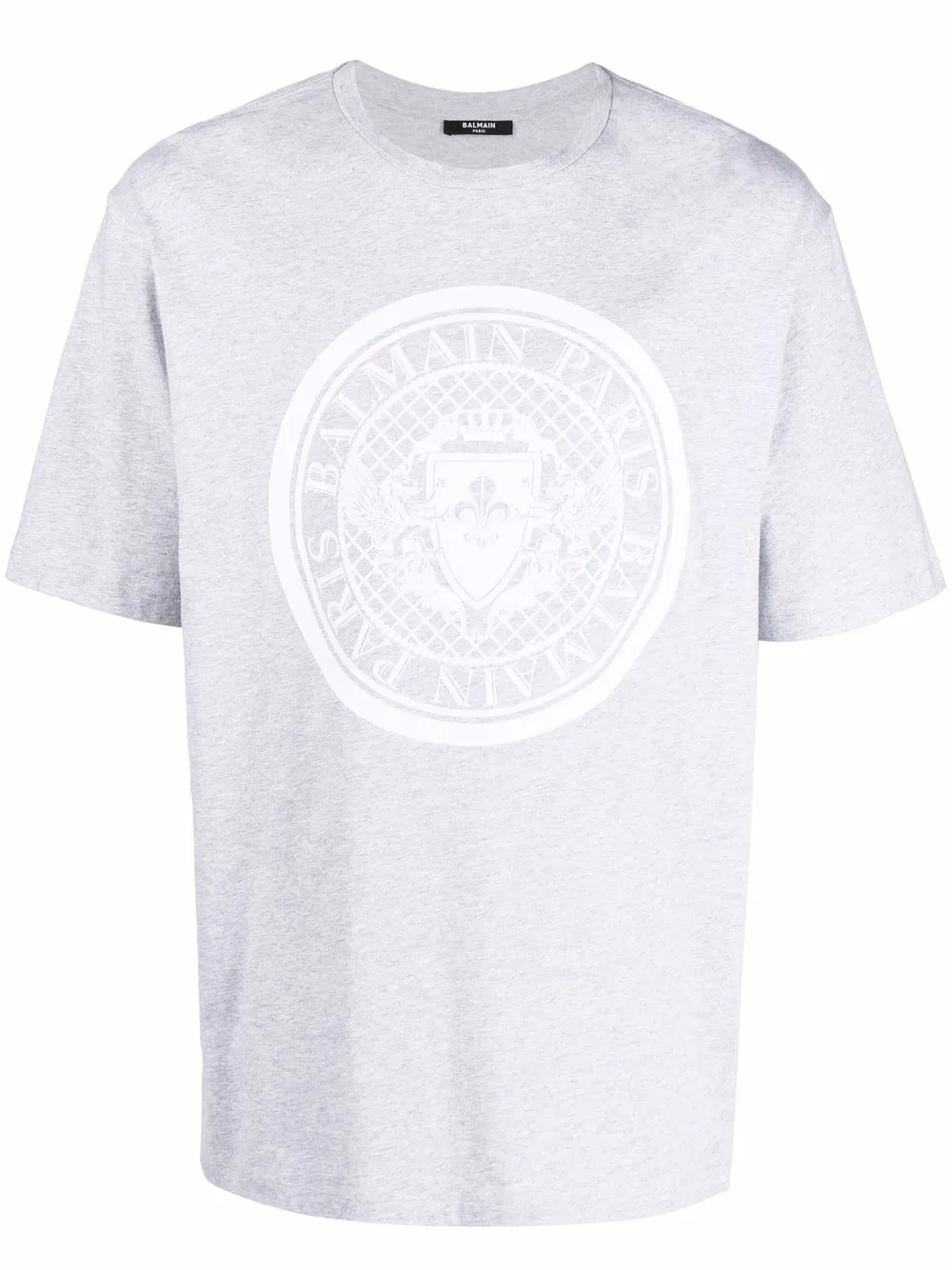 

Balmain logo-print crewneck T-shirt - Grey