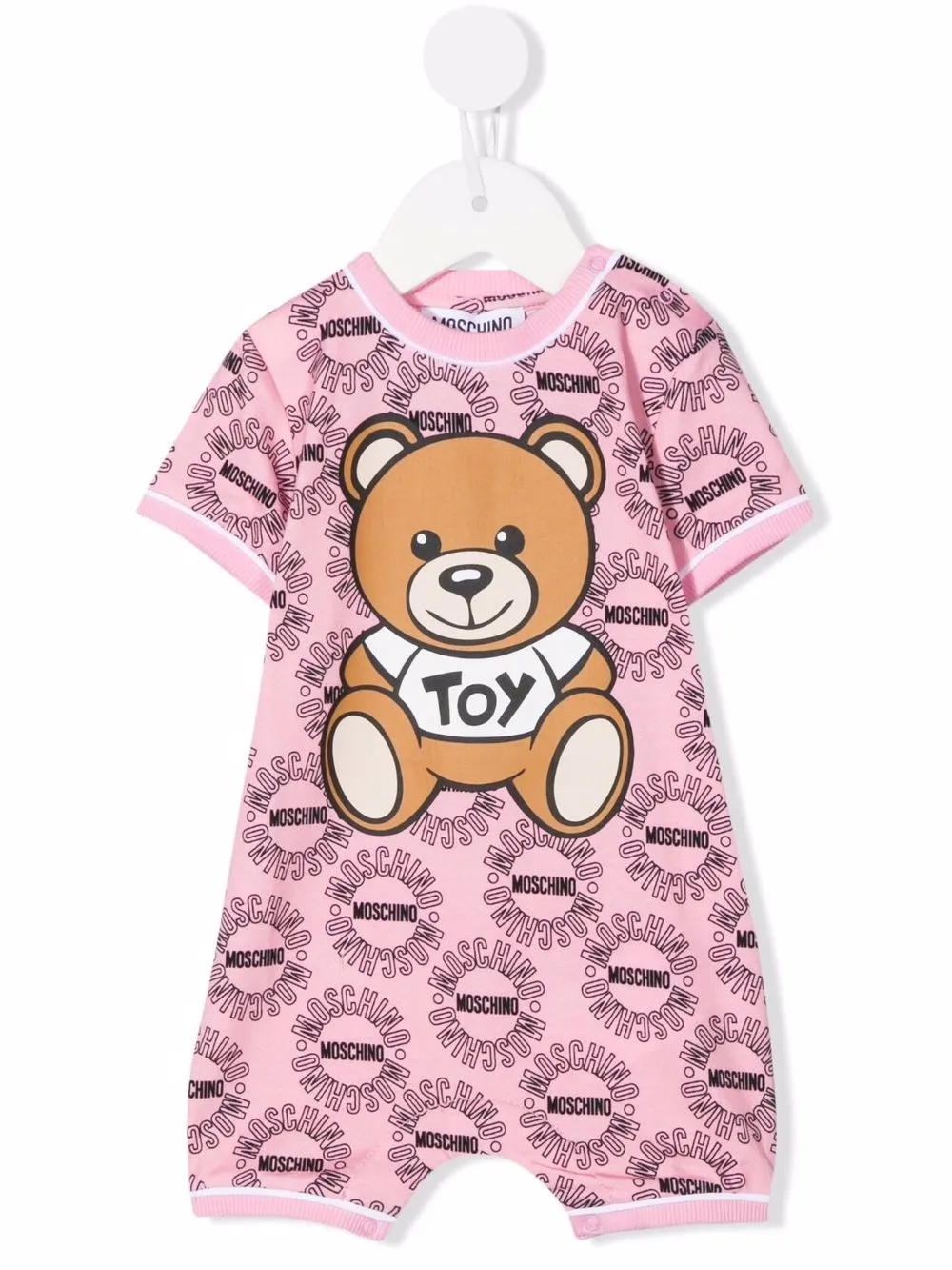 

Moschino Kids romper con motivo Teddy Bear - Rosado