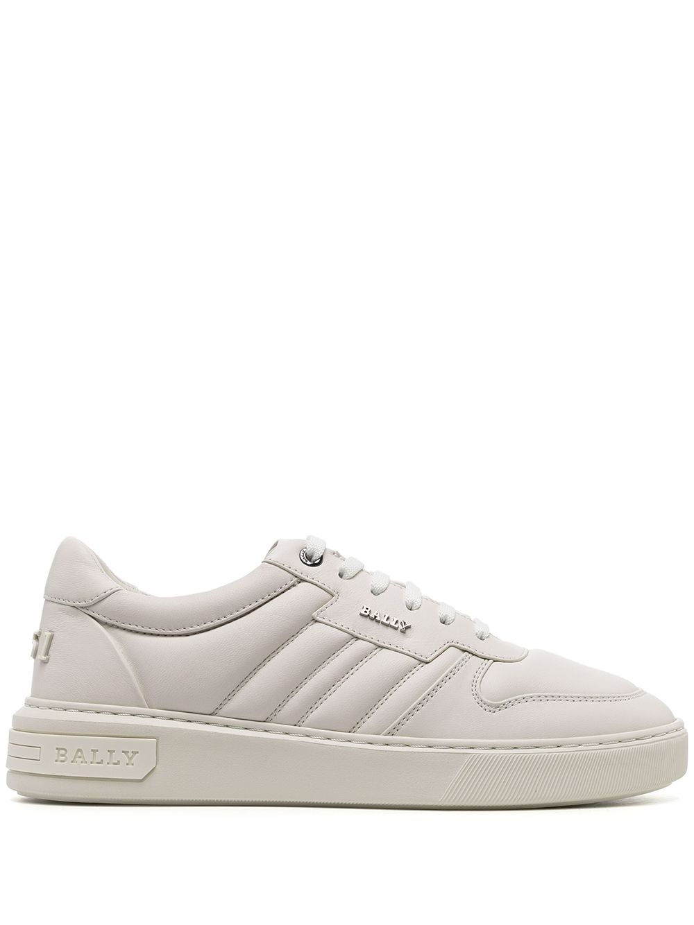 

Bally tenis con placa del logo lateral - Blanco