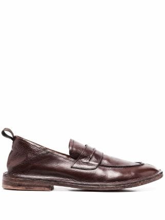 Moma penny-slot grained-leather Loafers - Farfetch
