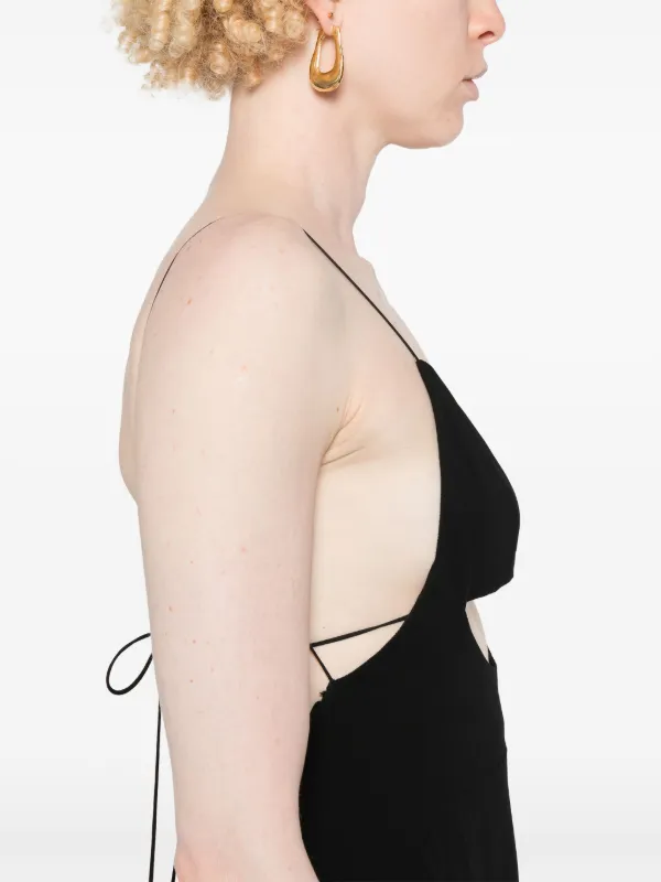 Saint Laurent cut-out Midi Dress | Black | FARFETCH Saint Laurent cut-out Midi Dress | Black | FARFETCH