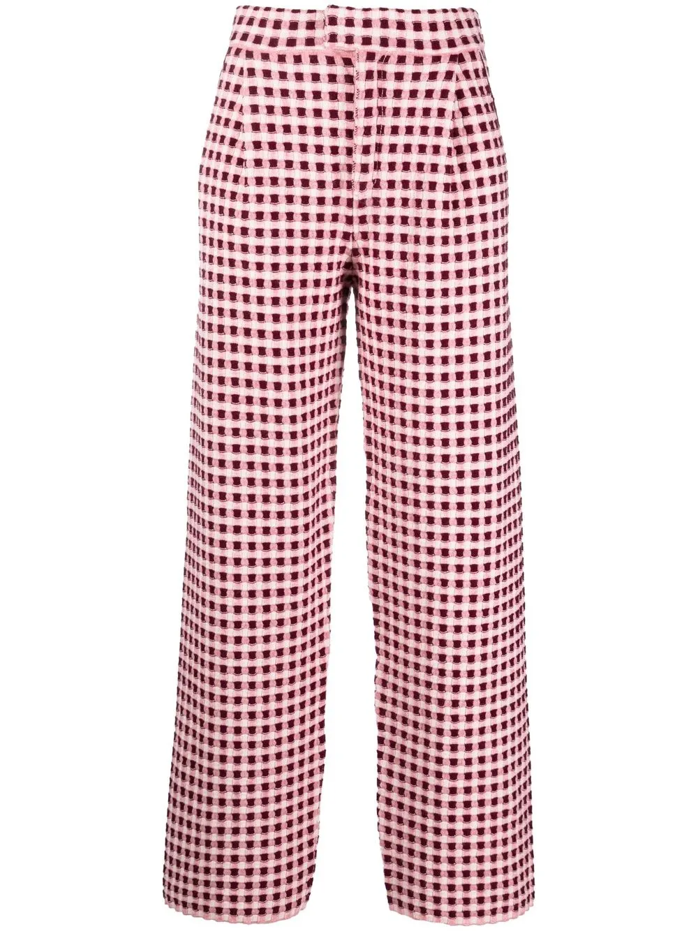 

Barrie pantalones anchos con estampado de cuadros - Rosado