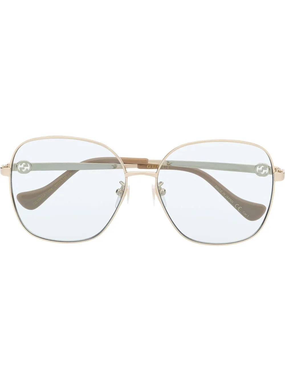 

Gucci Eyewear lentes de sol con armazón cuadrada - Dorado