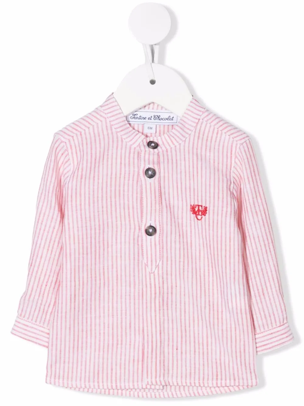 

Tartine Et Chocolat camisa con estampado de rayas y logo bordado - Rojo