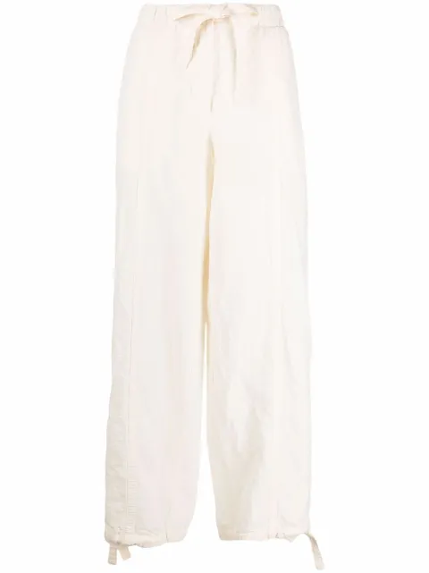 Jil Sander pantalones rectos con moño en la cintura