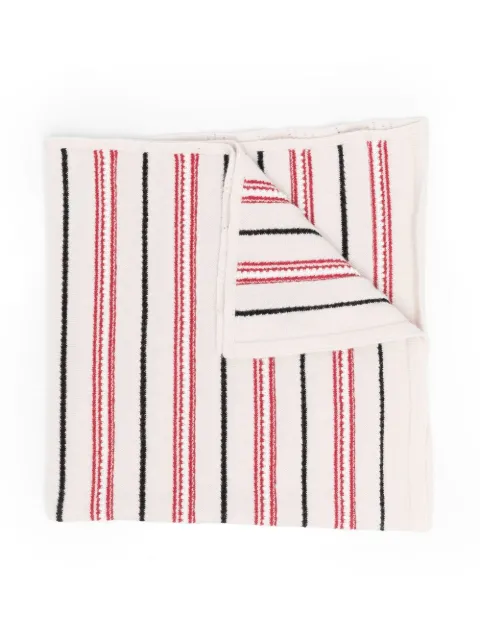 Barrie striped knitted scarf