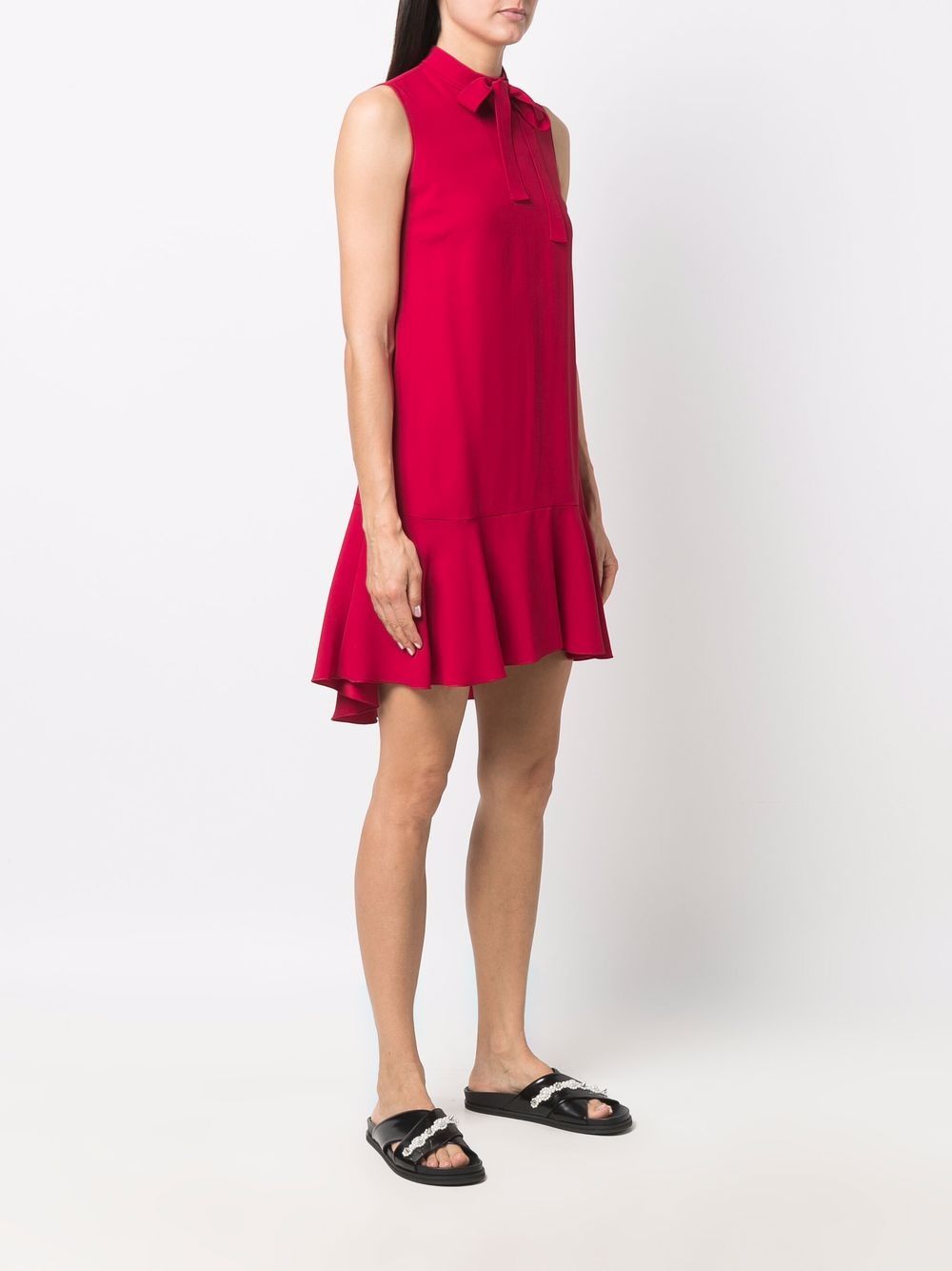 фото Red valentino pleated pussy-bow minidress