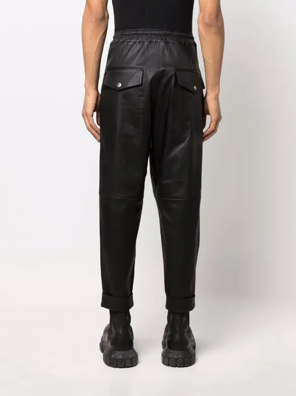 balmain leather pants mens