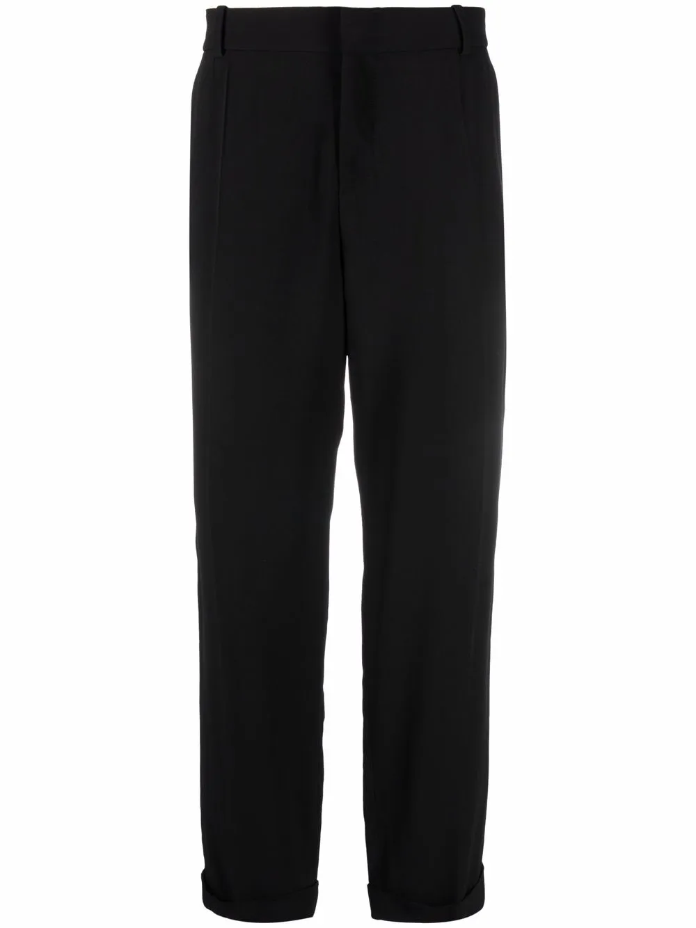 

Balmain pantalones rectos con tiro medio - Negro