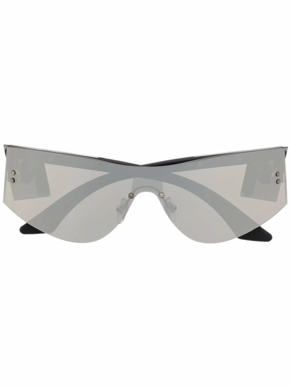 Versace Mirrored Grecoarm Sunglasses In Schwarz ModeSens