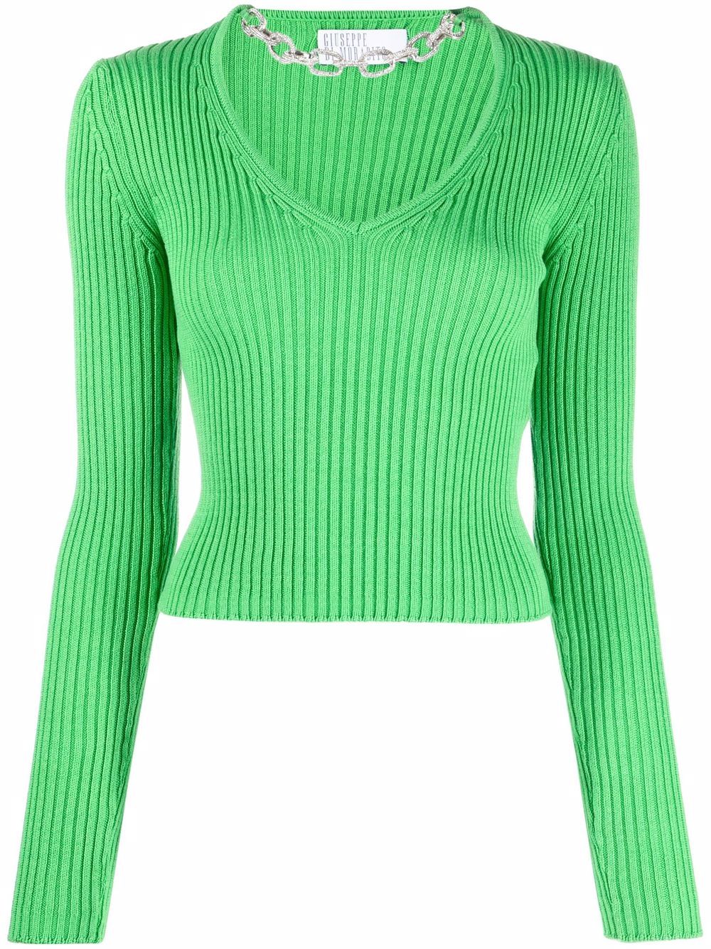 Giuseppe Di Morabito Choker Detail rib-knit Jumper - Farfetch