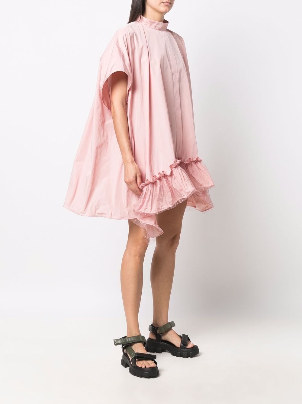 фото Red valentino ruffle-trim t-shirt dress