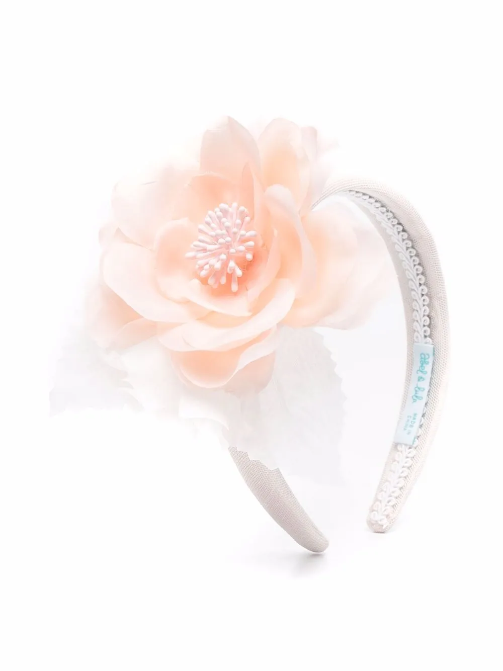 Abel & Lula узкий ободок с цветочной аппликацией