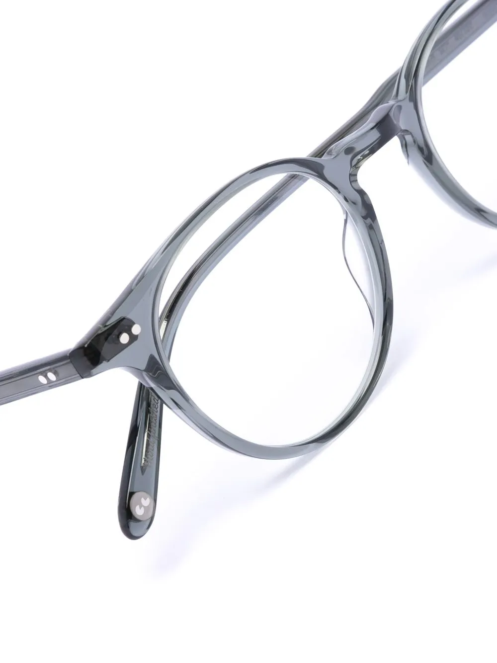  Garrett Leight Brille Mit Rundem Gestell   Grau 