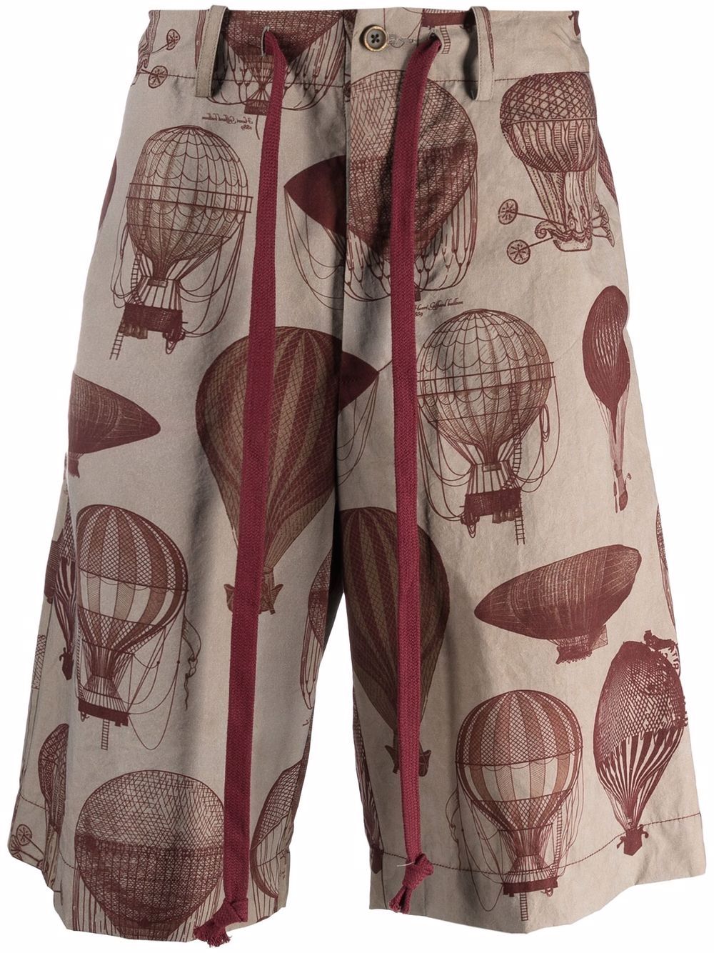 hot air balloon-print bermuda shorts