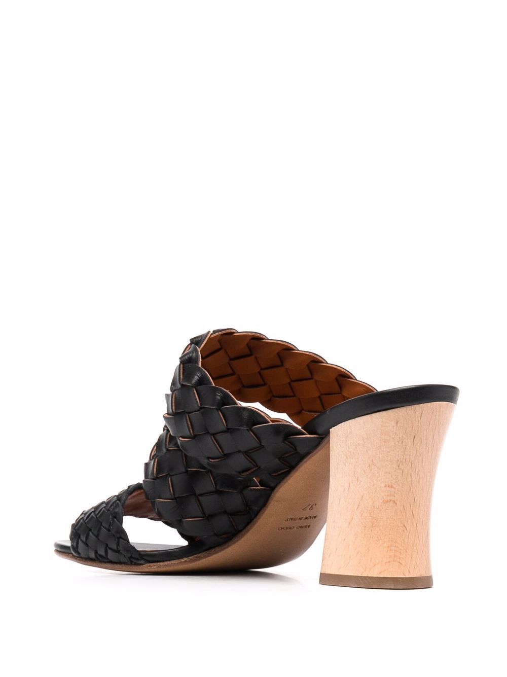 фото Michel vivien dahe interwoven leather mules