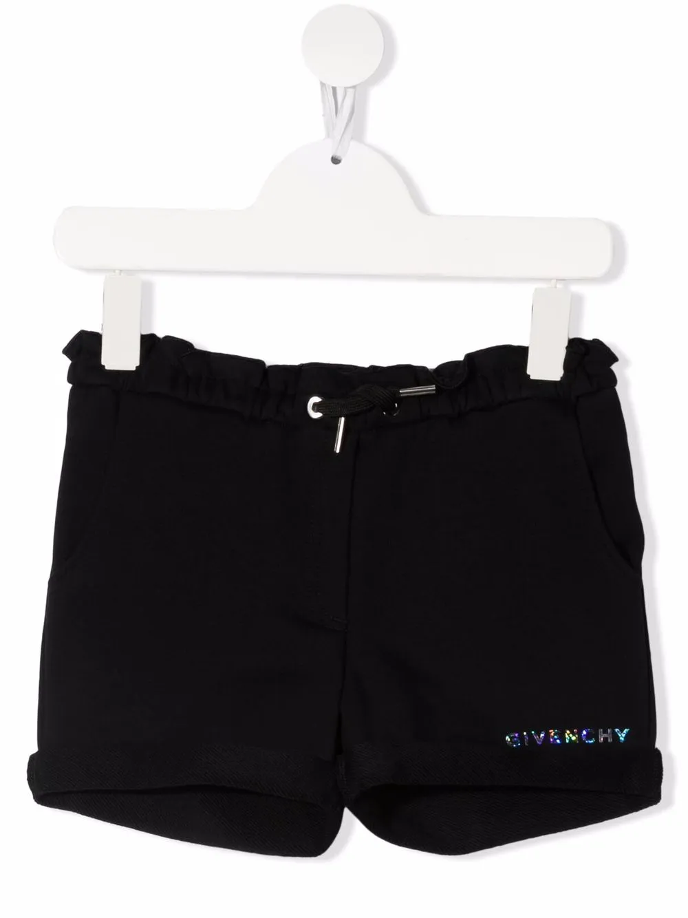 

Givenchy Kids shorts con cordones en la pretina y logo - Negro