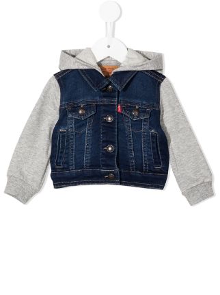 Boys hooded hotsell denim jacket